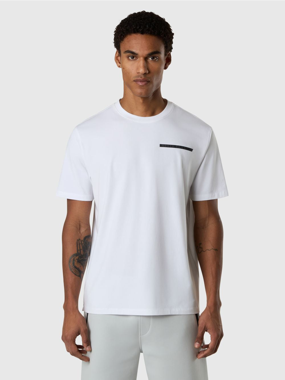T-shirt North Sails con lettering North Sails in rilievo Uomo - Bianco