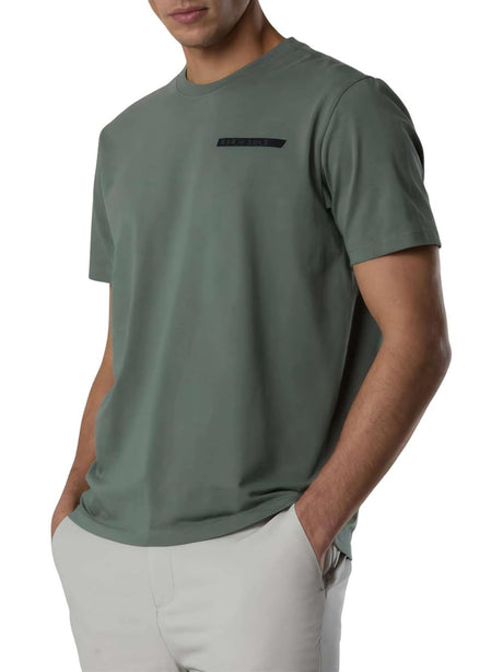 T-shirt North Sails con lettering North Sails in rilievo Uomo - Verde