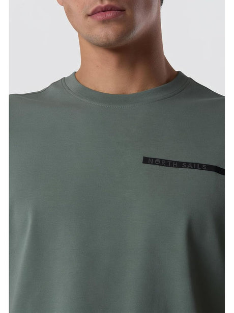 T-shirt North Sails con lettering North Sails in rilievo Uomo - Verde