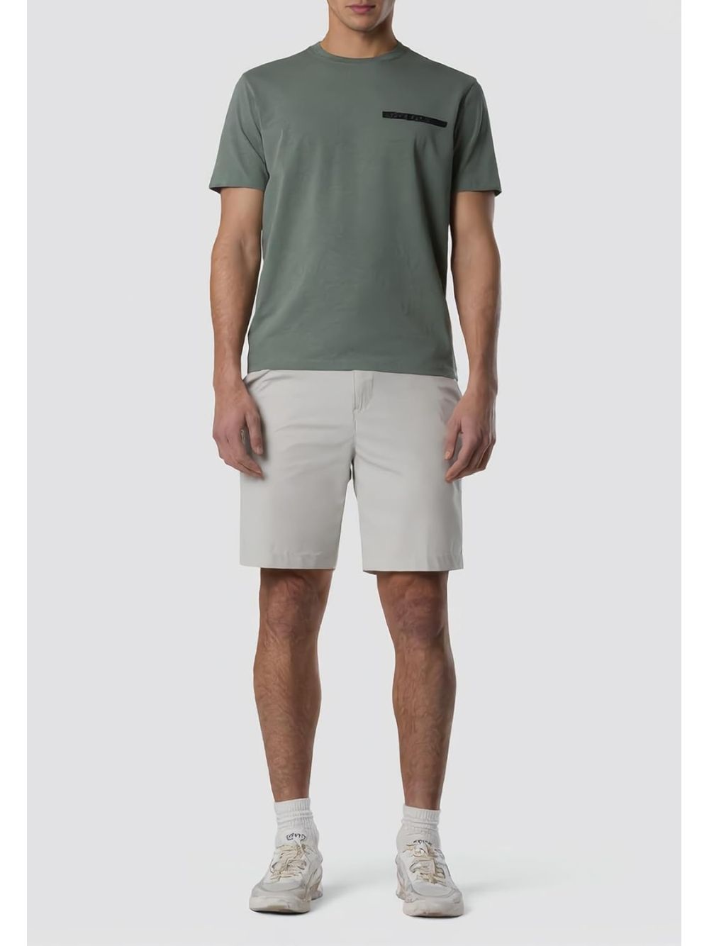 T-shirt North Sails con lettering North Sails in rilievo Uomo - Verde