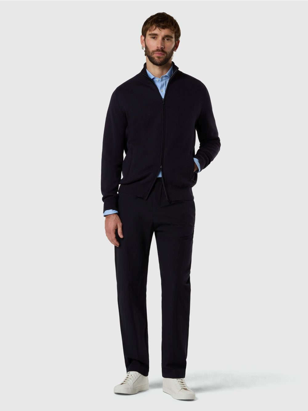 Felpa North Sails con zip impermeabile Uomo - Navy