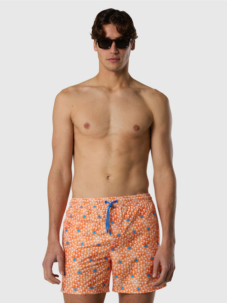 Costume North Sails mare con stampa grafica Uomo - Arancione