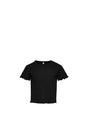 Top Only NELLA S/S O-NECK TOP NOOS JRS Bambina - Nero