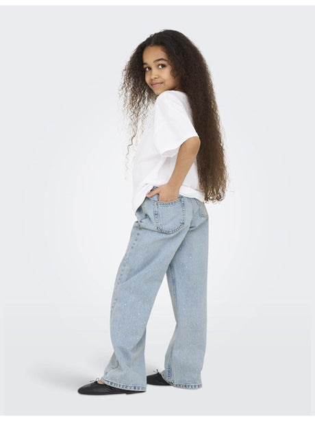 Jeans Only COBAIN RHINESTONE WIDE DNM AZG NOOS Bambina - Denim