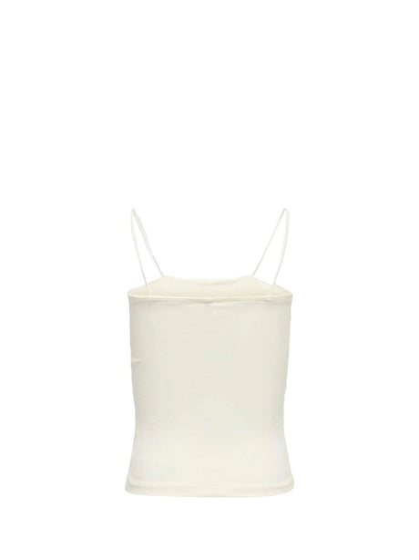 Top Only EA SHORT DOUBLE LAYER SINGLET JRS Bambina - Bianco