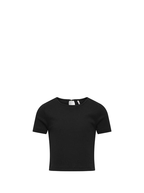Top Only RENE LIFE S/S OPEN BACK TOP JRS Bambina - Nero