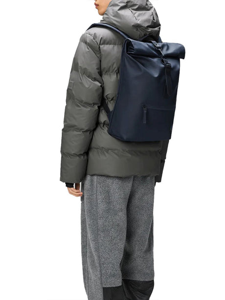 Zaino Rains Rolltop Rucksack Unisex - Navy