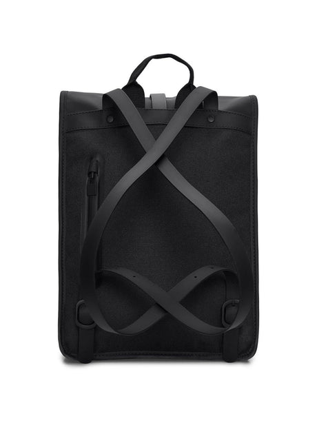Zaino Rains Rolltop Rucksack Mini Unisex - Nero