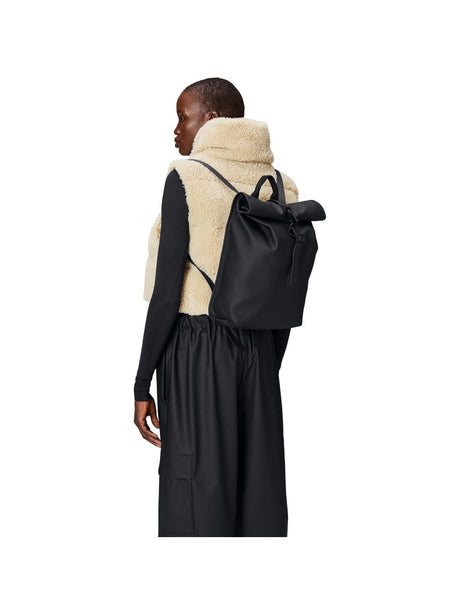 Zaino Rains Rolltop Rucksack Mini Unisex - Nero