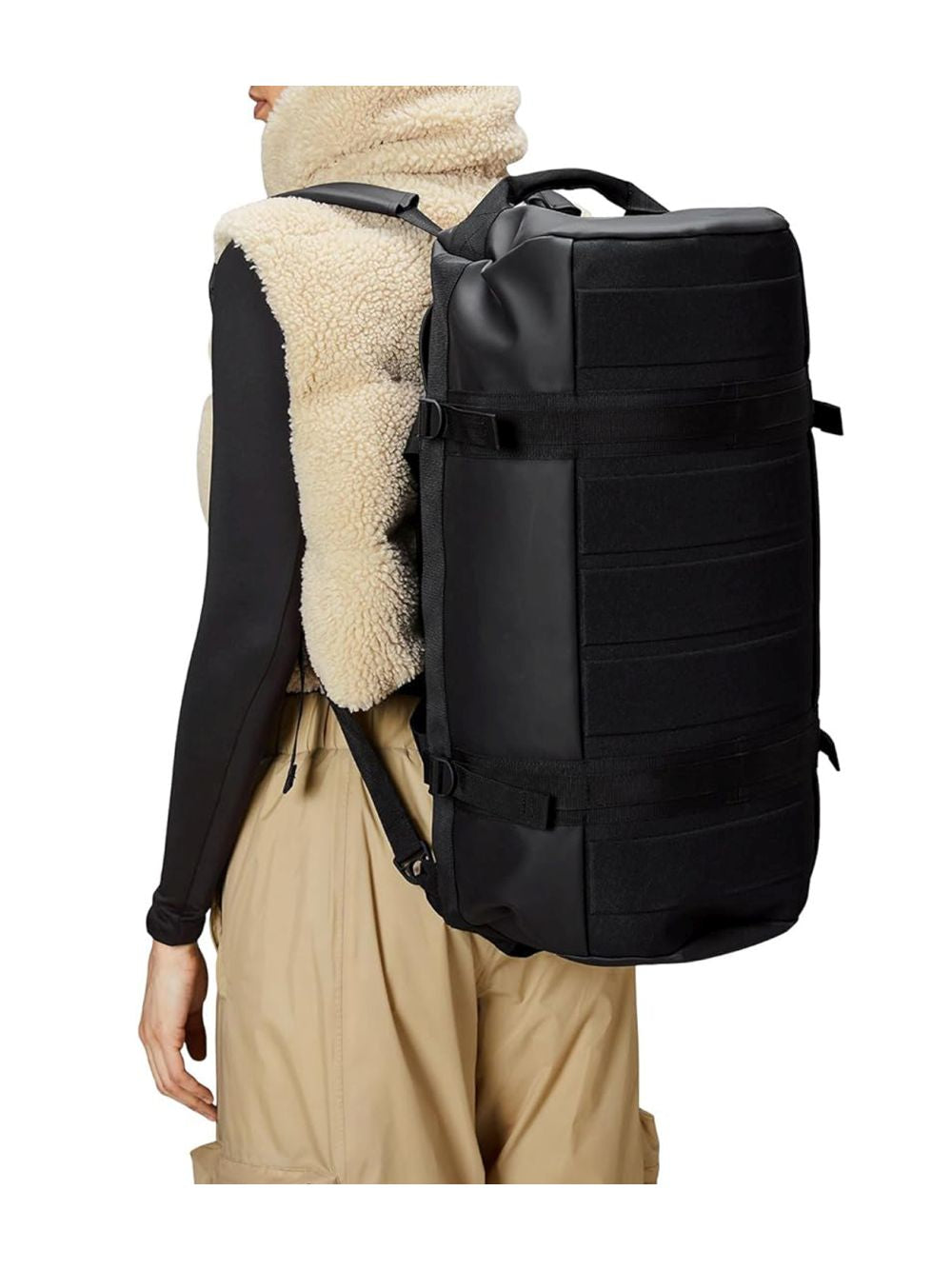 Borsone Rains Texel Duffel Small Unisex - Nero