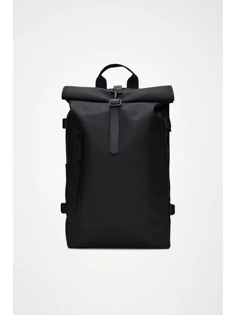 Zaino Rains Rolltop Rucksack Large Unisex - Nero