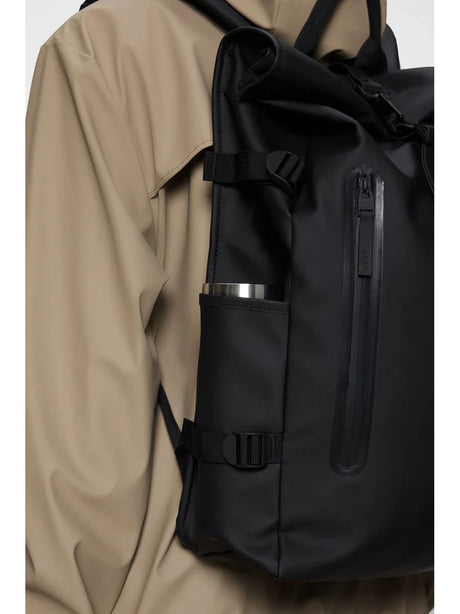 Zaino Rains Rolltop Rucksack Large Unisex - Nero