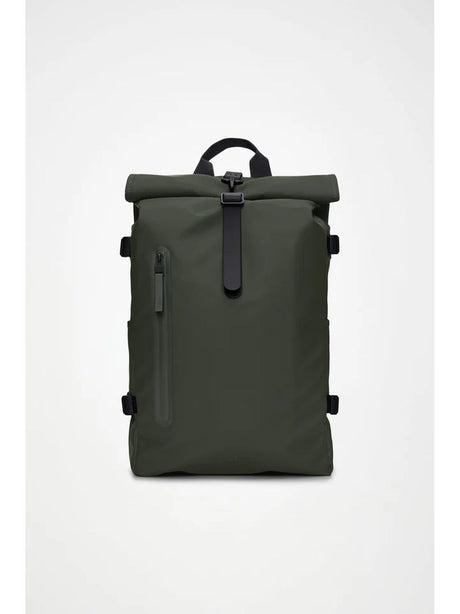 Zaino Rains Rolltop Rucksack Large Unisex - Verde