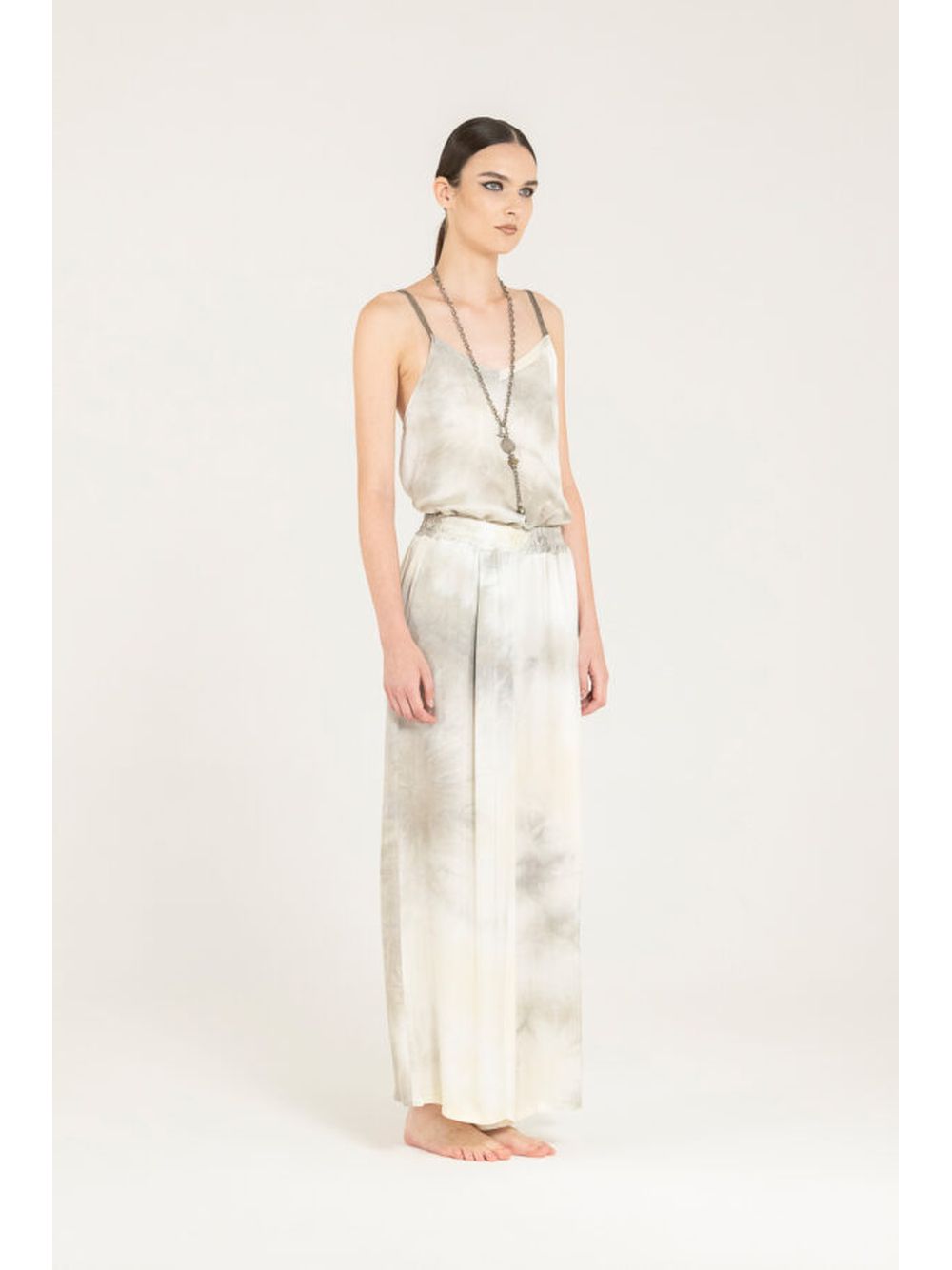 Pantalone Sanctamuerte PALAZZO AMPIO Donna - Beige