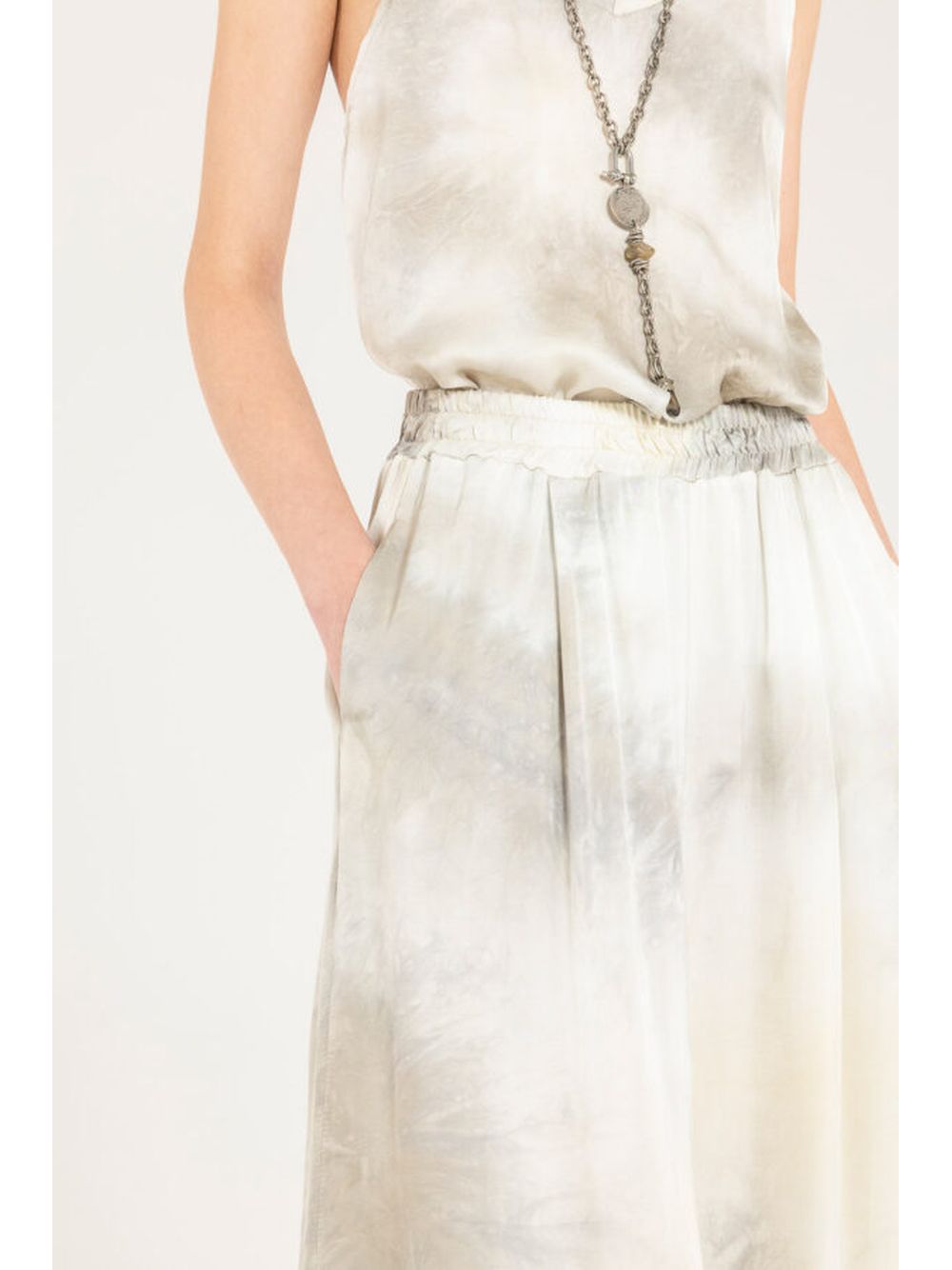 Pantalone Sanctamuerte PALAZZO AMPIO Donna - Beige