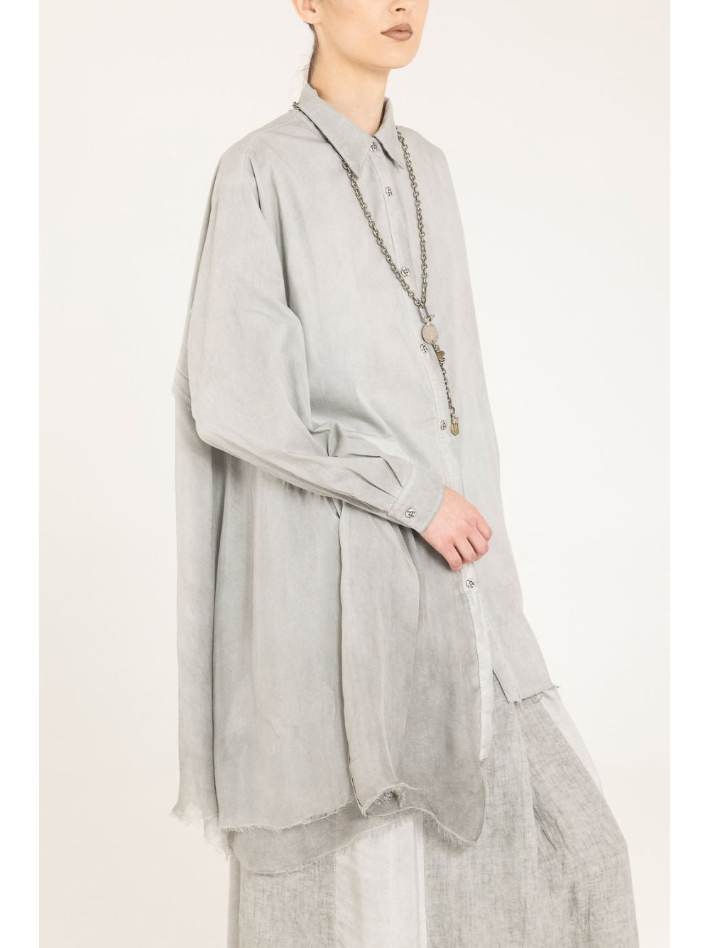 Camicia Sanctamuerte COLLETTO ALLA FRANCESE Donna - Grigio