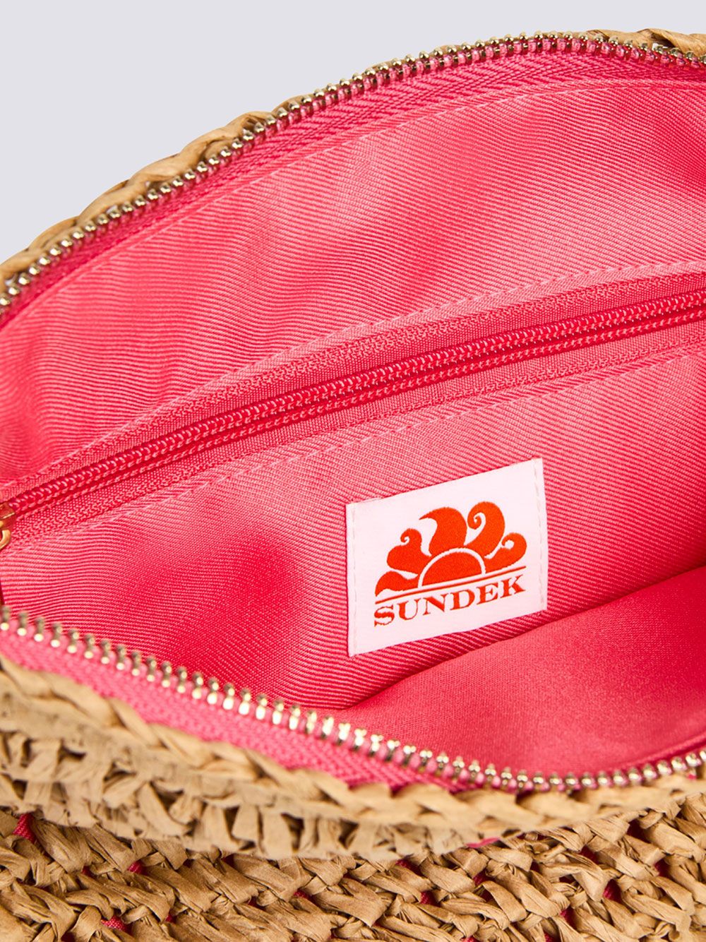 Borsa Mare Sundek MOMO STRAW HAND BAG Unisex - Rosa