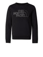 Felpa The North Face BOY'S DREW PEAK LIGHT CREW Bambino - Nero