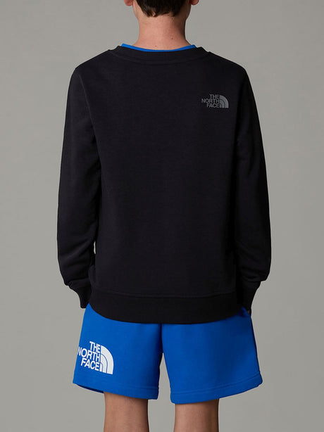 Felpa The North Face BOY'S DREW PEAK LIGHT CREW Bambino - Nero