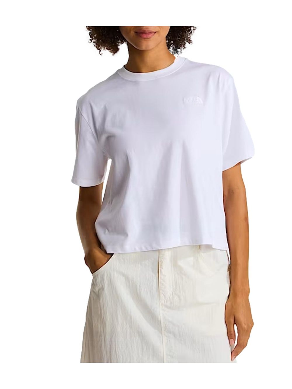 T-shirt The North Face EVOLUTION SIMPLE DOME CROP RLX SS Donna - Bianco