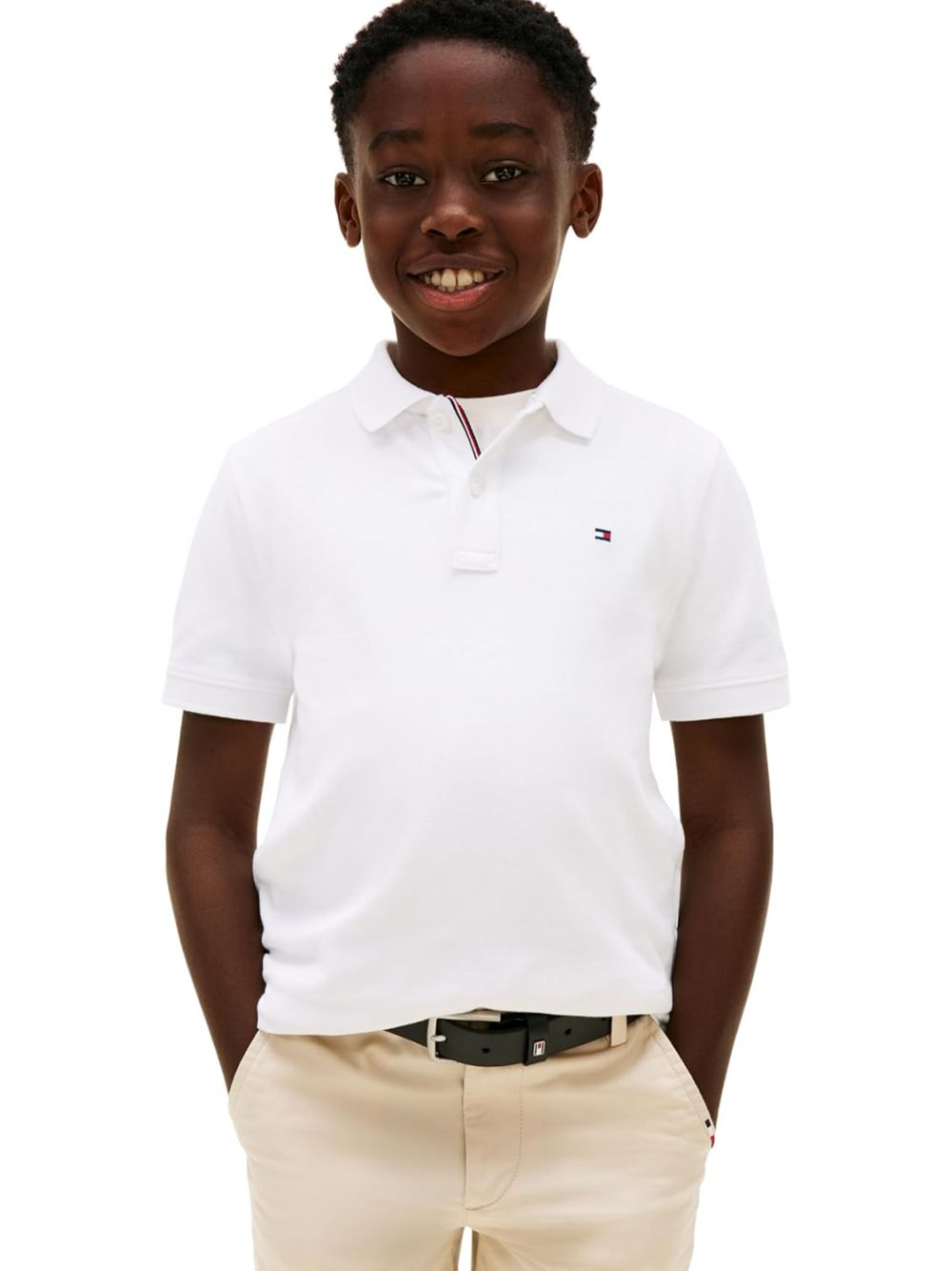 Polo Tommy Hilfiger Bambino - Bianco