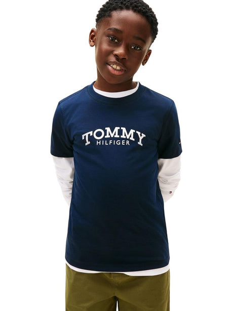 T-shirt Tommy Hilfiger Bambino - Navy