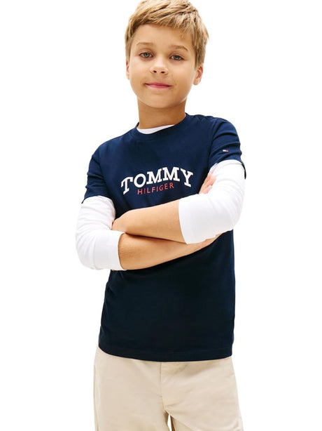 T-shirt Tommy Hilfiger Bambino - Navy