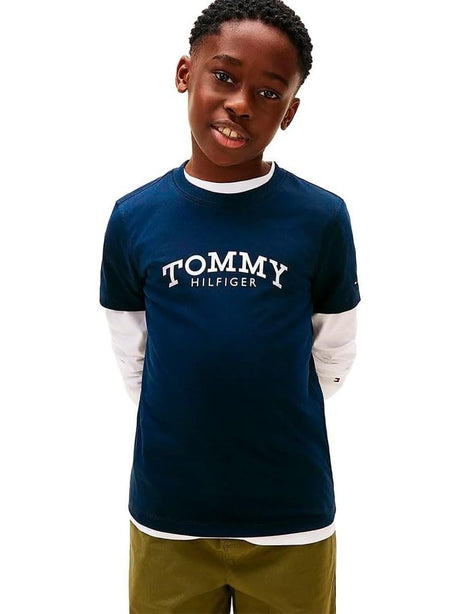 T-shirt Tommy Hilfiger Bambino - Navy