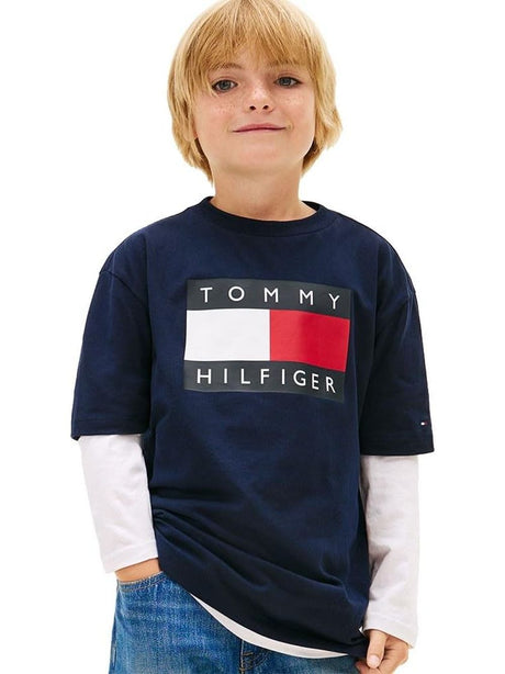 T-shirt Tommy Hilfiger Bambino - Navy