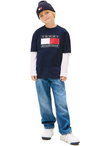 T-shirt Tommy Hilfiger Bambino - Navy