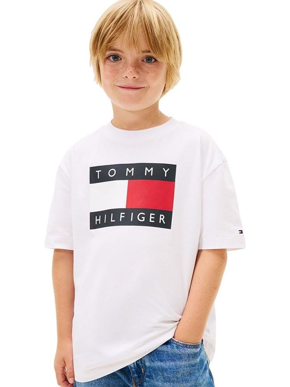 T-shirt Tommy Hilfiger Bambino - Bianco