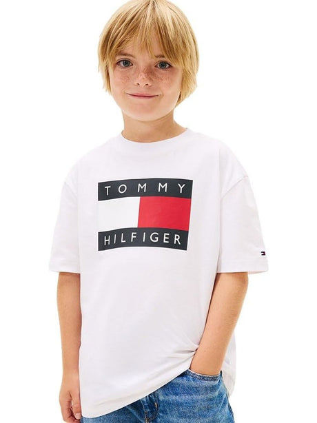 T-shirt Tommy Hilfiger Bambino - Bianco