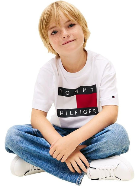 T-shirt Tommy Hilfiger Bambino - Bianco
