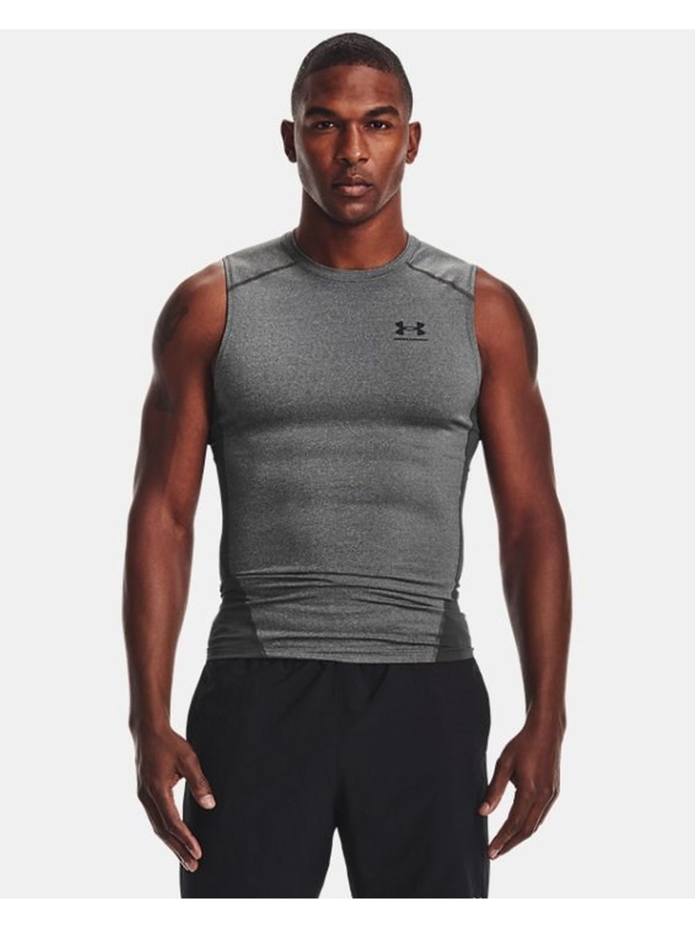 Canottiera Sportiva Under Armour HeatGear Compression Uomo - Grigio