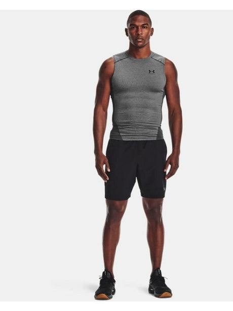 Canottiera Sportiva Under Armour HeatGear Compression Uomo - Grigio