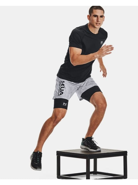 Pantaloncino Sportivo Under Armour HeatGear Compression Pocket Uomo - Nero