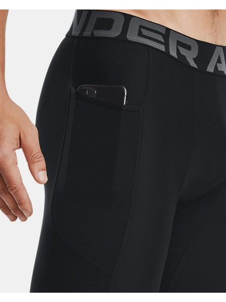 Pantaloncino Sportivo Under Armour HeatGear Compression Pocket Uomo - Nero