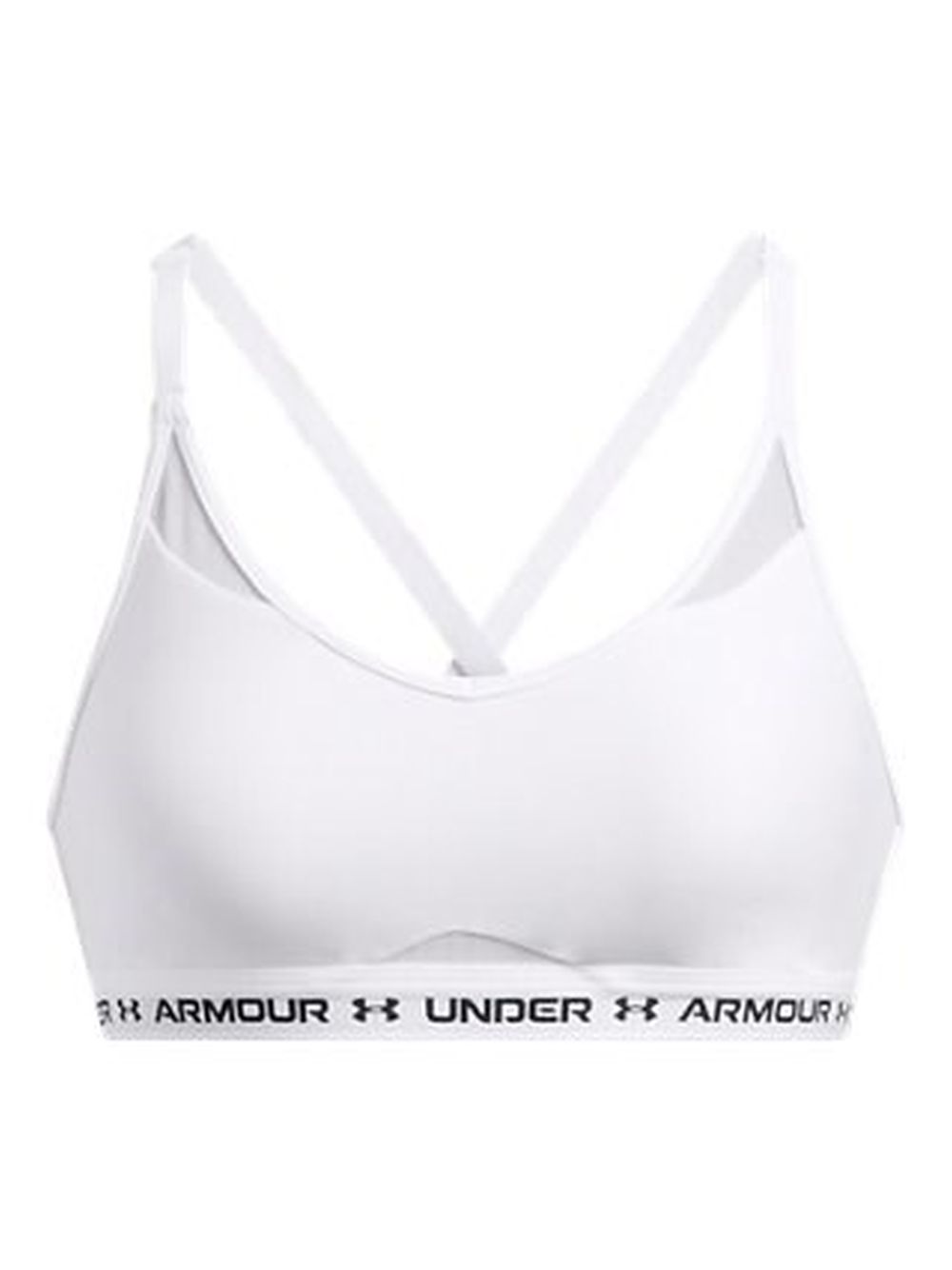 Top Sportivo Under Armour HeatGear UA Crossback Low Donna - Bianco