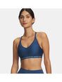 Top Sportivo Under Armour HeatGear UA Crossback Low Donna - Blu