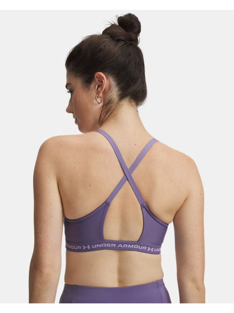 Top Sportivo Under Armour HeatGear UA Crossback Low Donna - Viola