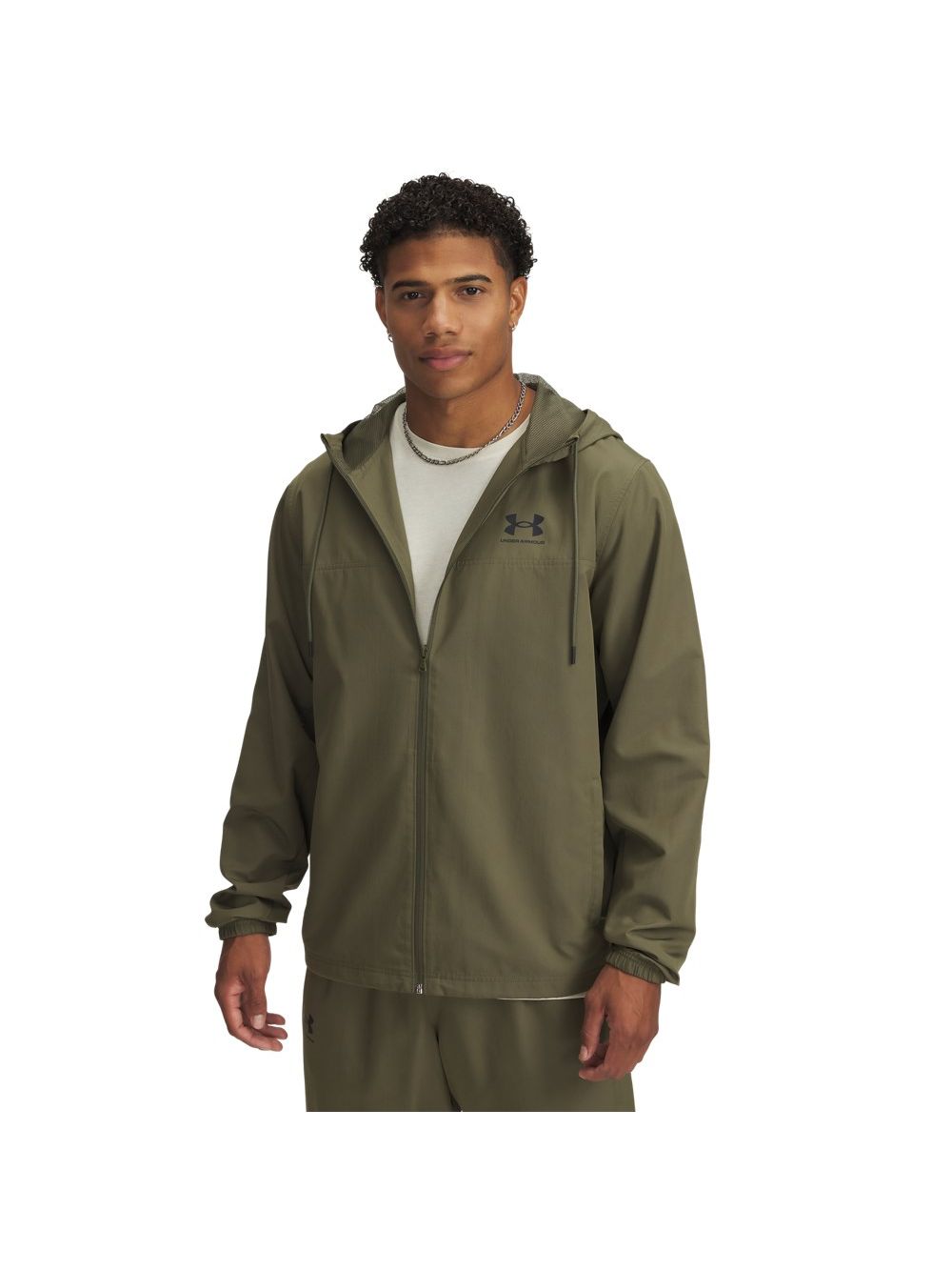 Giubbino Under Armour UA Rival Woven Uomo - Verde