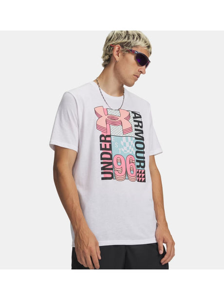 T-shirt Sportiva Under Armour UA M LOGO COLLAGE SS Uomo - Bianco