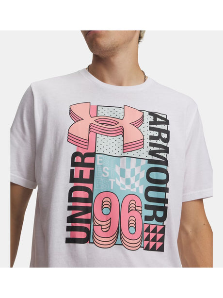 T-shirt Sportiva Under Armour UA M LOGO COLLAGE SS Uomo - Bianco