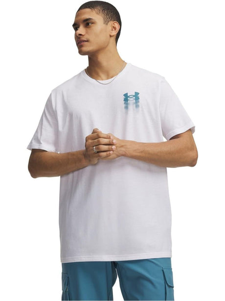 T-shirt Sportiva Under Armour UA M BLUR LOGO SS Uomo - Bianco