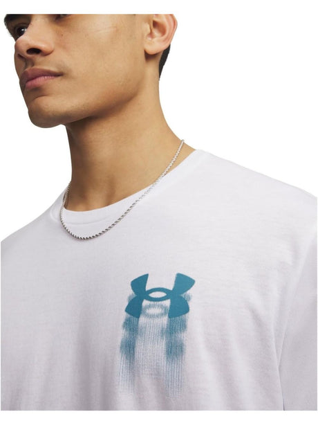 T-shirt Sportiva Under Armour UA M BLUR LOGO SS Uomo - Bianco