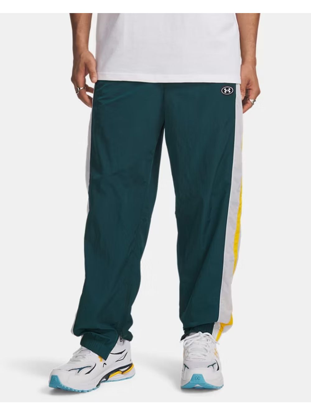 Pantalone Sportivo Under Armour UA ICON WVN TRACK Uomo - Verde