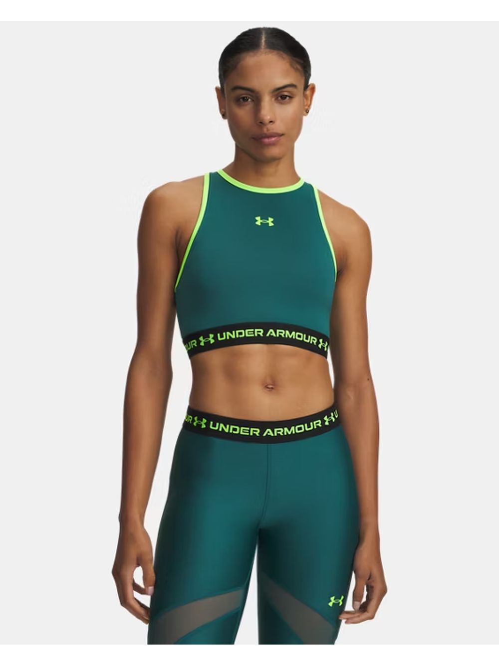 Canottiera Sportiva Under Armour HEATGEAR MESH Donna - Verde
