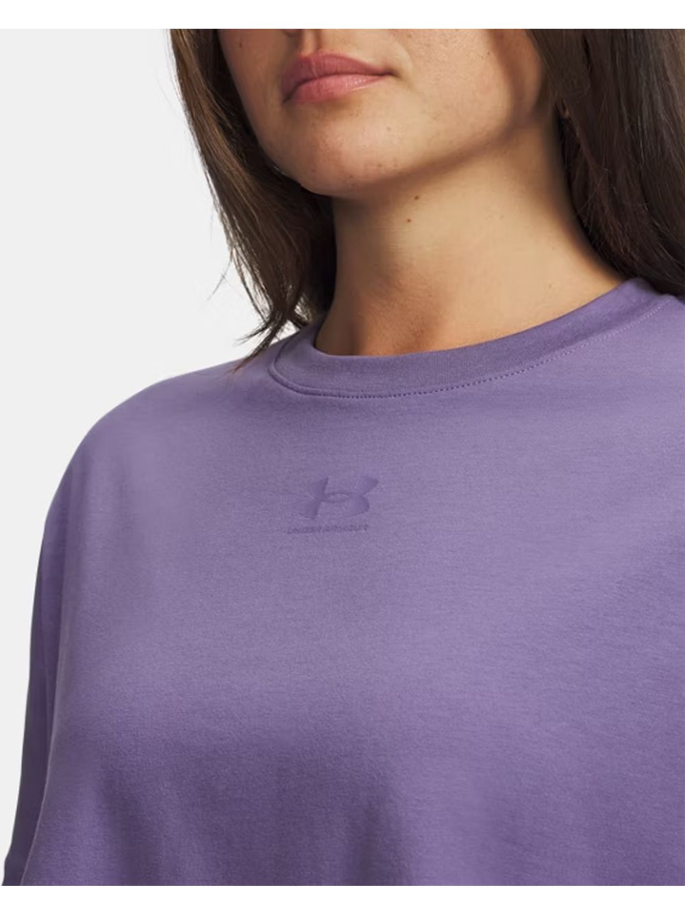 T-shirt Sportiva Under Armour UA RIVAL BOXY SOLID Donna - Viola