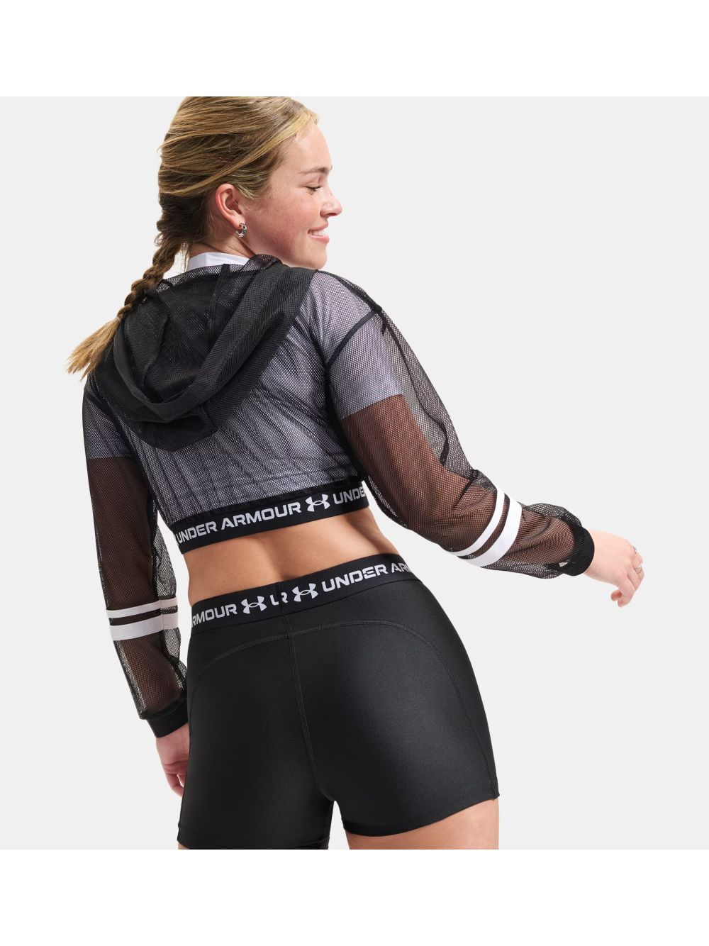 Felpa Under Armour HEATGEAR MESH FZ Donna - Nero