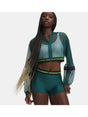 Felpa Under Armour HEATGEAR MESH FZ Donna - Verde